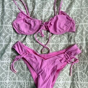 Blackbough cheeky Pink Two-Piece Bikini Set size L